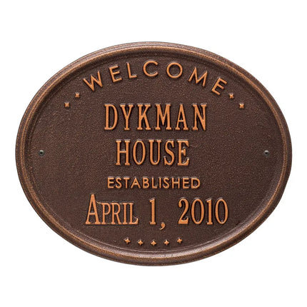 Personalized House Established Plaque