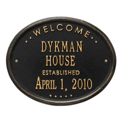 Personalized House Established Plaque
