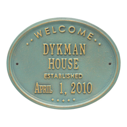 Personalized House Established Plaque