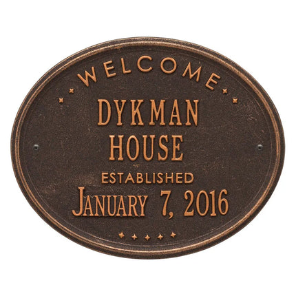 Personalized House Established Plaque