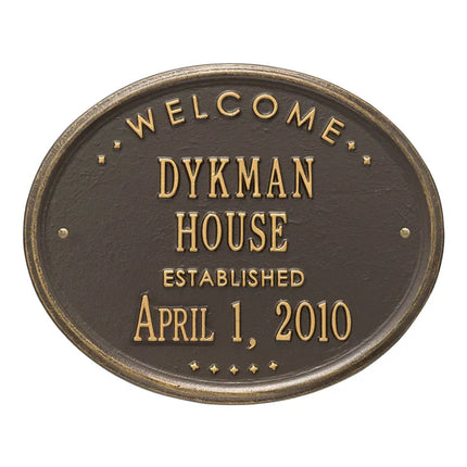 Personalized House Established Plaque