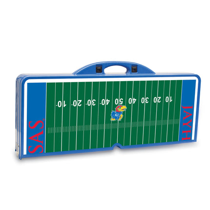 Kansas Jayhawks - Picnic Table Portable Folding Table with Seats