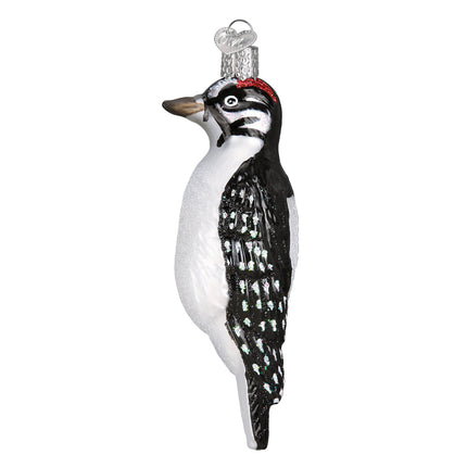 Hanging Hairy Woodpecker Ornament