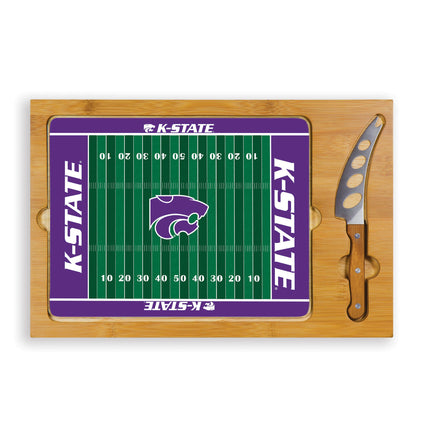 Kansas State Wildcats Football Field Cutting Board & Knife Set