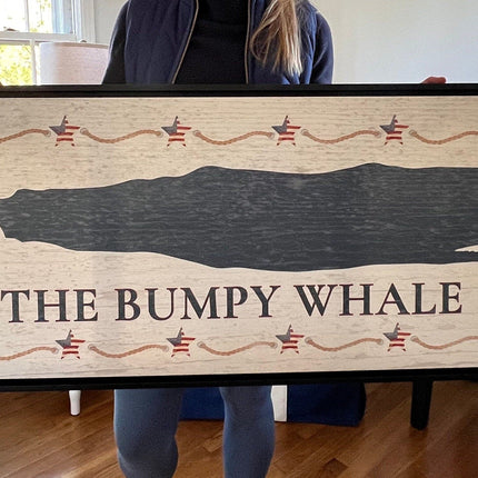 Personalized Framed Whale Canvas Sign