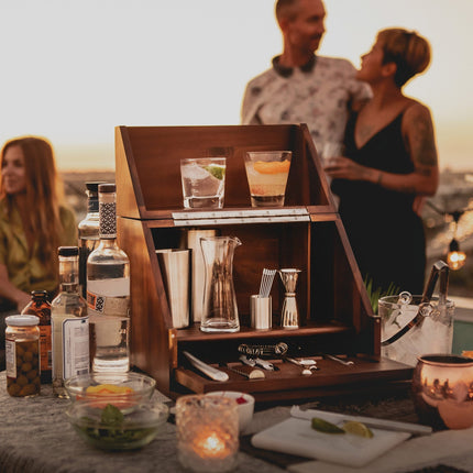 Madison Acacia Tabletop Bar Set