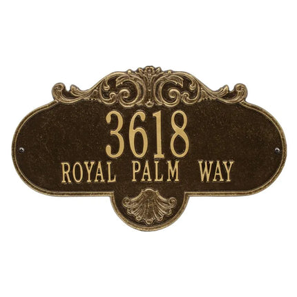 Personalized Large Rochelle Address Plaque - 2 Line