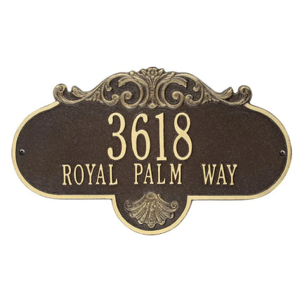 Personalized Large Rochelle Address Plaque - 2 Line