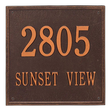 Personalized Square Estate 2 Line Wall Plaque