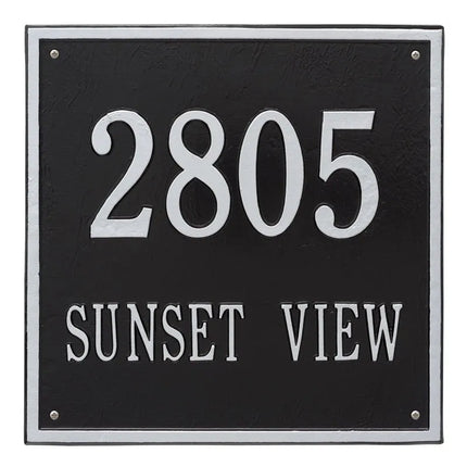 Personalized Square Estate 2 Line Wall Plaque