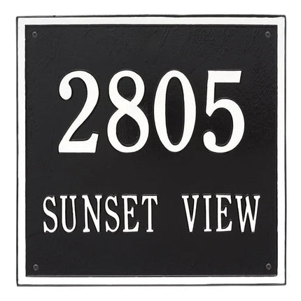 Personalized Square Estate 2 Line Wall Plaque