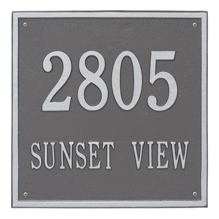 Personalized Square Estate 2 Line Wall Plaque