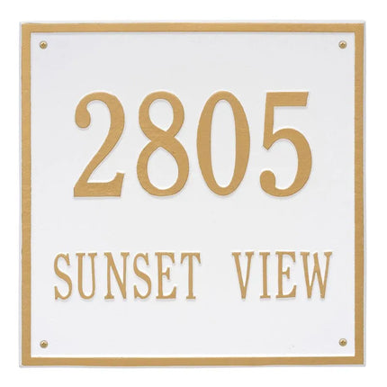 Personalized Square Estate 2 Line Wall Plaque