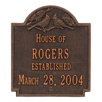 Personalized Cardinal Wedding Plaque