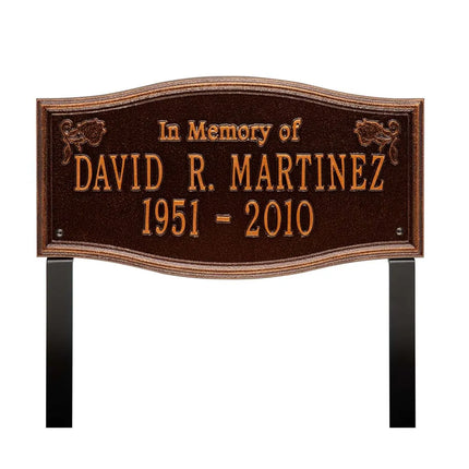 Alexandria Standard Two Line "In Memory Of" Lawn Plaque