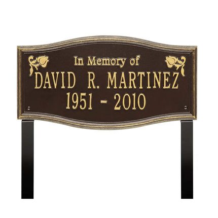 Alexandria Standard Two Line "In Memory Of" Lawn Plaque