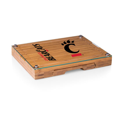 Cincinnati Bearcats Glass Top Cheese Cutting Board & Tools Set
