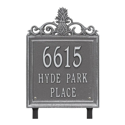 Personalized Lanai Pineapple Standard 3 Line Lawn Plaque