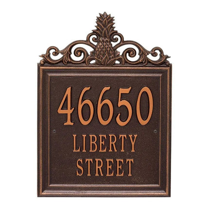 Personalized Lanai Pineapple Estate 3 Line Wall Plaque