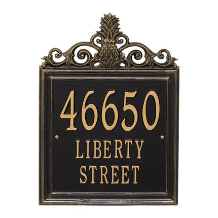 Personalized Lanai Pineapple Estate 3 Line Wall Plaque