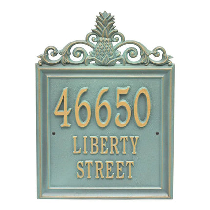 Personalized Lanai Pineapple Estate 3 Line Wall Plaque
