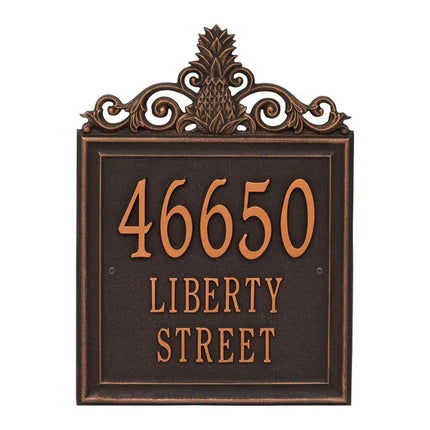 Personalized Lanai Pineapple Estate 3 Line Wall Plaque