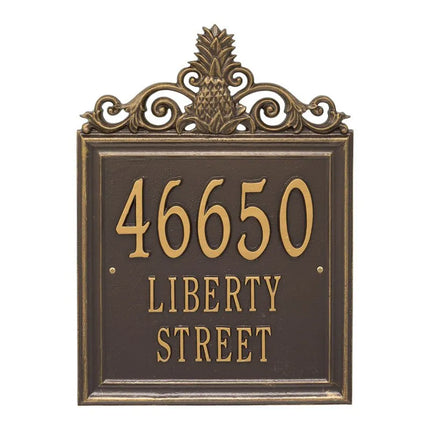 Personalized Lanai Pineapple Estate 3 Line Wall Plaque