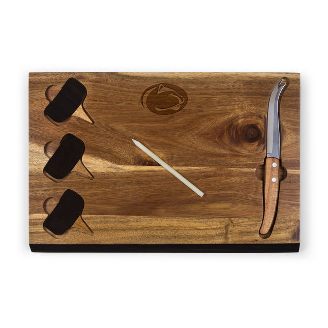 Penn State Nittany Lions Delio Acacia Cheese Cutting Board & Tools Set