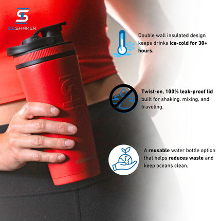 Officially Licensed Texas Rangers 26oz Ice Shaker - Red