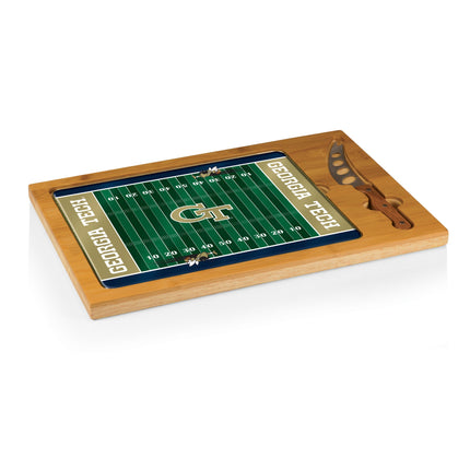 Georgia Tech Yellow Jackets Football Field Cutting Board & Knife Set