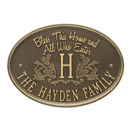 Bless This Home Personalized Wall Plaque