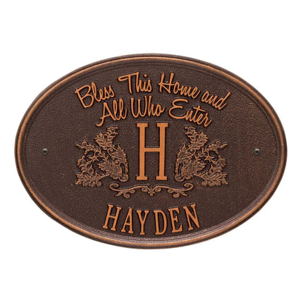 Bless This Home Personalized Wall Plaque