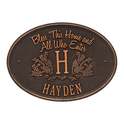 Bless This Home Personalized Wall Plaque