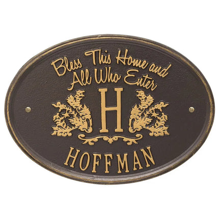 Bless This Home Personalized Wall Plaque