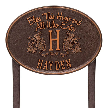 Bless This Home Personalized Lawn Plaque