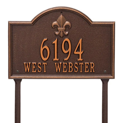 Personalized Bayou Vista Lawn Address Plaque - 2 Line
