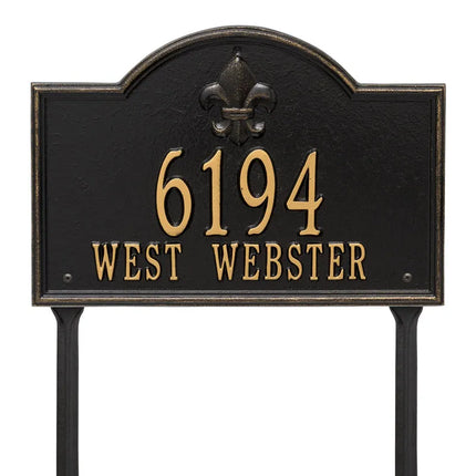 Personalized Bayou Vista Lawn Address Plaque - 2 Line