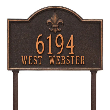Personalized Bayou Vista Lawn Address Plaque - 2 Line