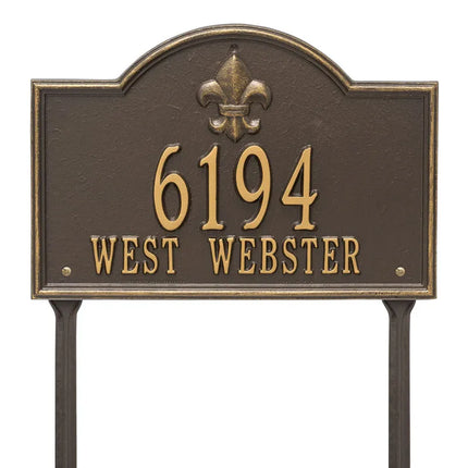 Personalized Bayou Vista Lawn Address Plaque - 2 Line
