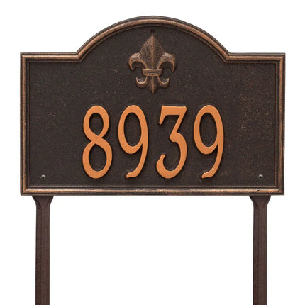 Personalized Bayou Vista Lawn Address Plaque - 1 Line