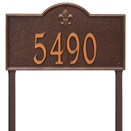 Personalized Bayou Vista Large Lawn Address Plaque - 1 Line