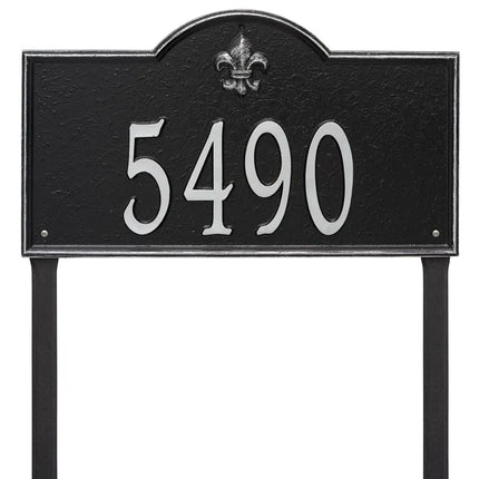 Personalized Bayou Vista Large Lawn Address Plaque - 1 Line