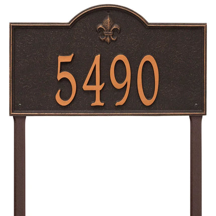 Personalized Bayou Vista Large Lawn Address Plaque - 1 Line