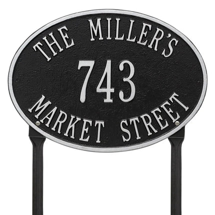 Personalized Hawthorne Lawn Address Plaque - 3 Line