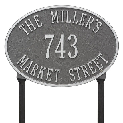Personalized Hawthorne Lawn Address Plaque - 3 Line