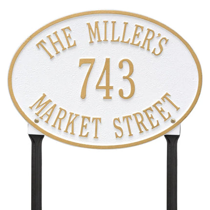 Personalized Hawthorne Lawn Address Plaque - 3 Line