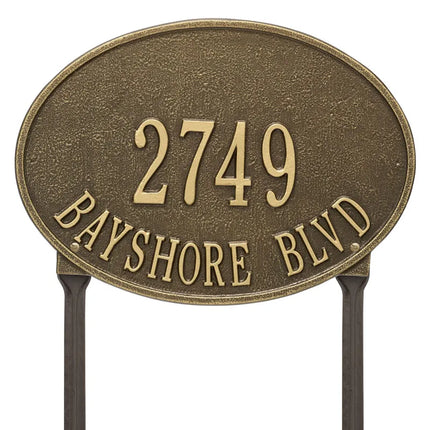 Personalized Hawthorne Lawn Address Plaque - 2 Line