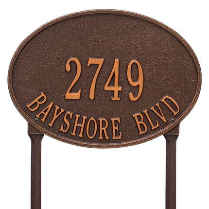 Personalized Hawthorne Lawn Address Plaque - 2 Line
