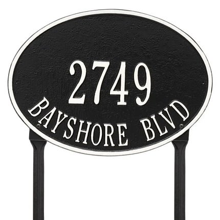 Personalized Hawthorne Lawn Address Plaque - 2 Line