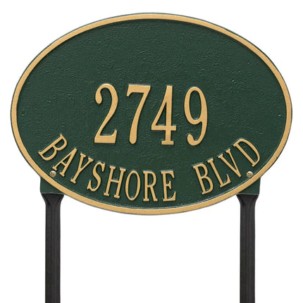 Personalized Hawthorne Lawn Address Plaque - 2 Line